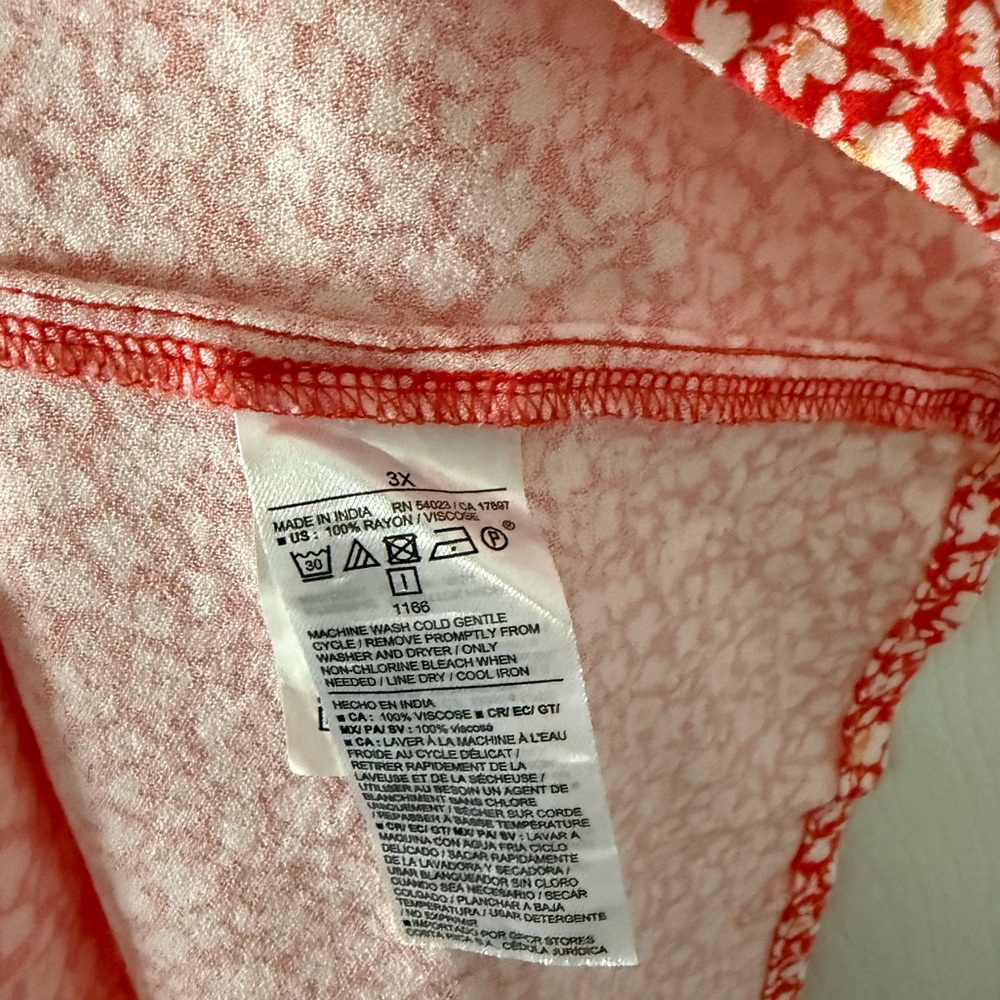 Old Navy Coral 3X Dress 🌞 NEW WITH TAGS - Picture 6 of 10